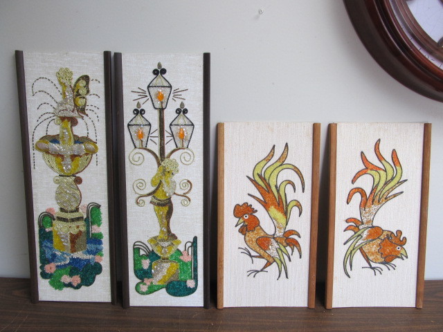 lot 50 image: Vintage Mid Century Colored Stone Artwork
