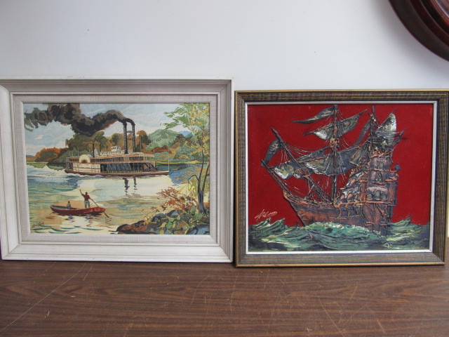 lot 54 image: 2 Vintage Framed Paintings
