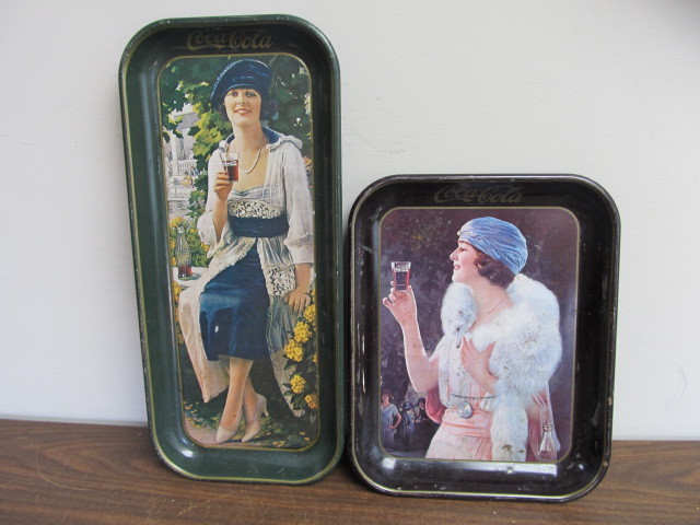 lot 60 image: 2 Vintage 1970s Coca Cola Trays