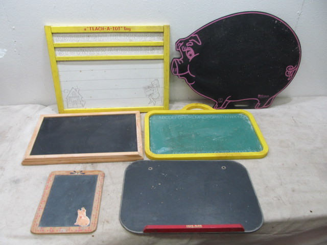 lot 104 image: Lot of Vintage Chalkbaords