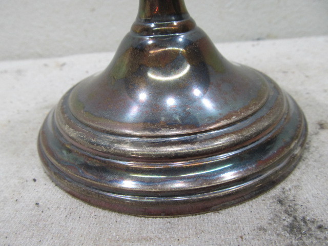 lot 108 image: Vintage Weighted Sterling Candlestick