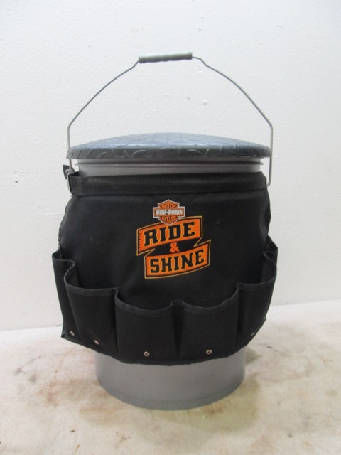 lot 109 image: NICE Harley Davidson Tool Bucket wLid
