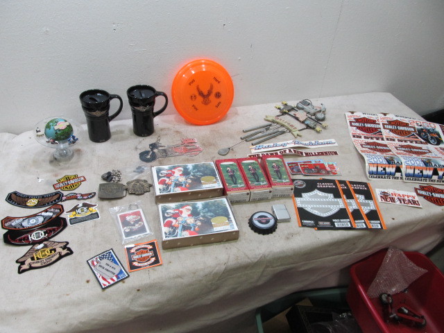 lot 111 image: LARGE Lot of Harley Davidson Collectibles Patches etc
