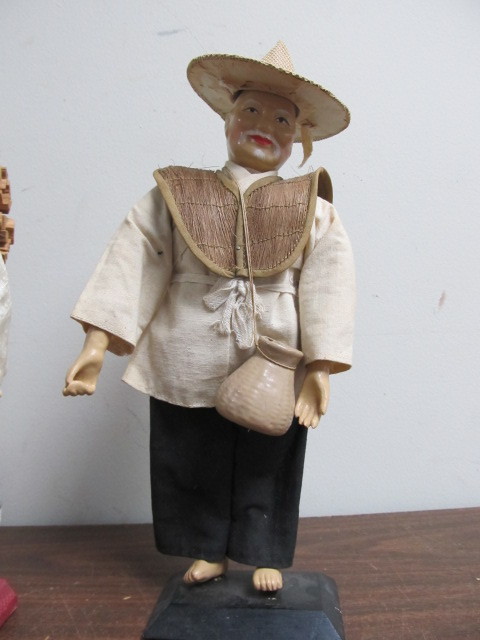 lot 123 image: 2 Hand Made Vintage Oriental Figures