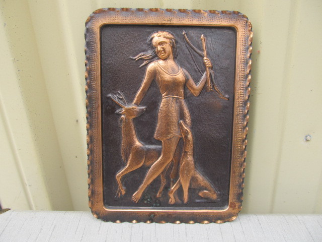 lot 152 image: Vintage Copper Relief Wall Plaque