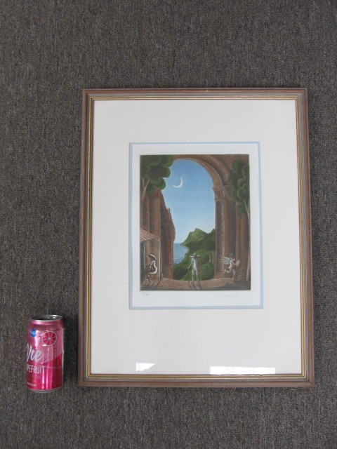 lot 200 image: Framed Signed & Numbered Print Engraving