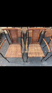 lot 216 image: Six Bamboo Chairs