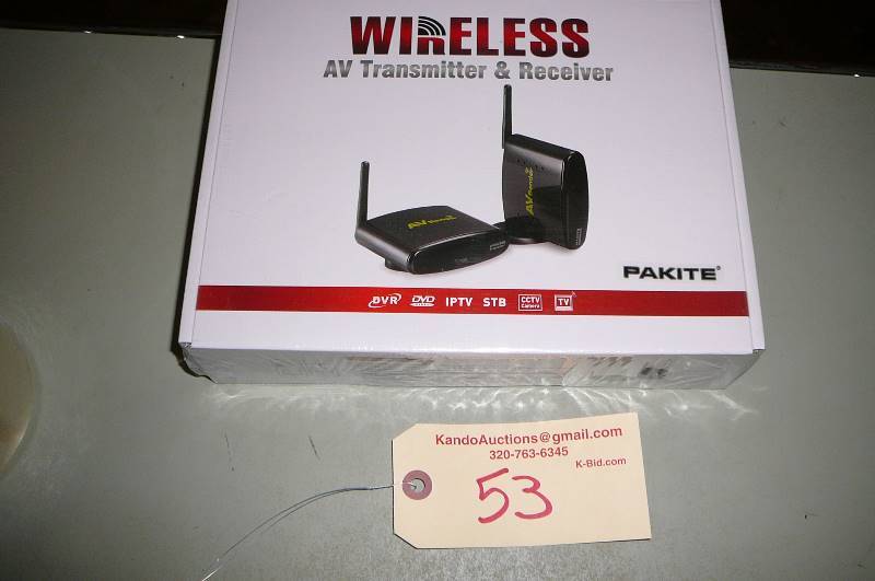 lot 53 image: Wireless AV Transmitter & Receiver, Long distance wireless video Transmission  Pakite NEW IN BOX
