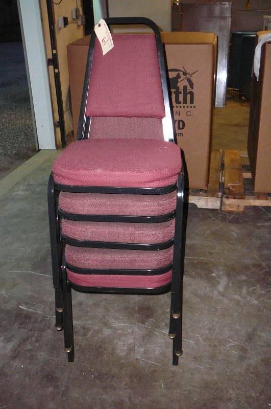 lot 61 image: Chairs Fabric Stackable