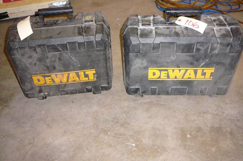 lot 106 image: 2 Dewalt Cases (empty)