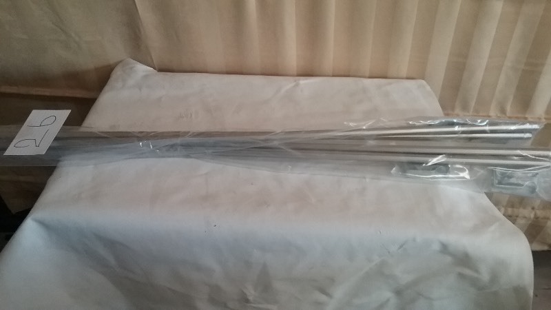 lot 26 image: 2x Silver Curtain Rods