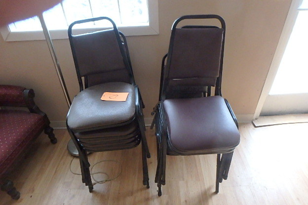 lot 29 image: Two Stacks of Chairs