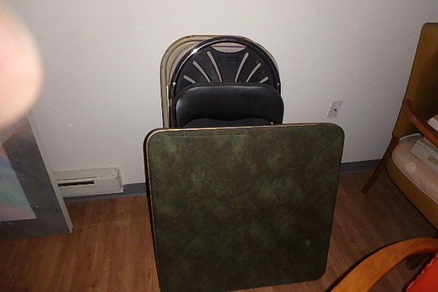 lot 65 image: Card Table, 5 Chairs