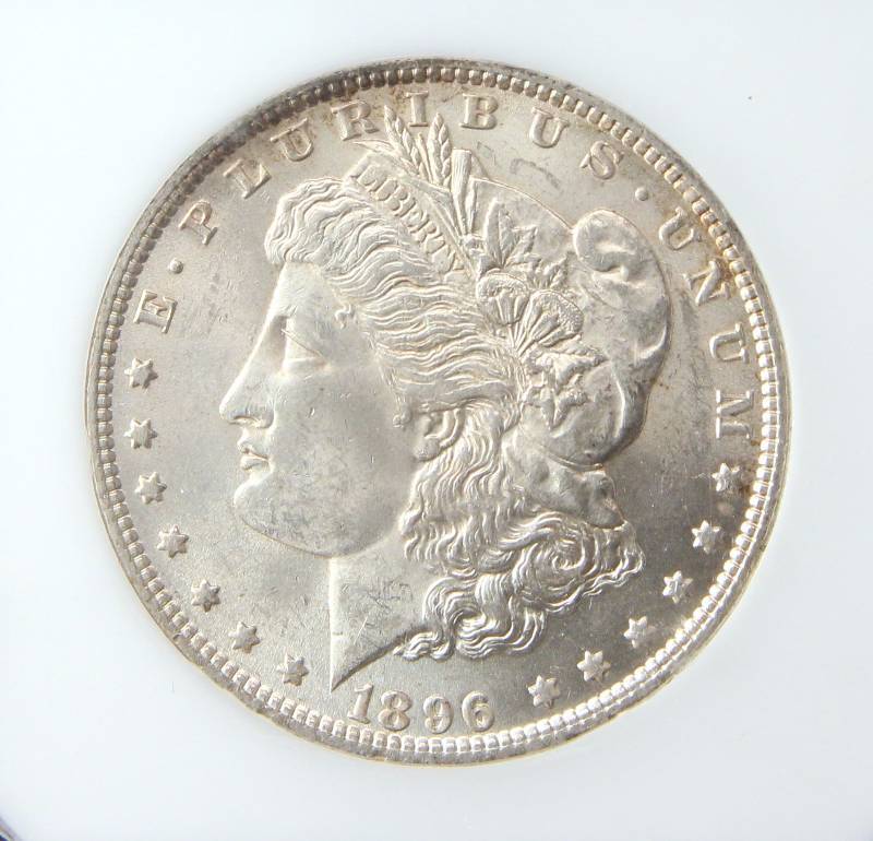 1896 MORGAN SILVER DOLLAR MS62 PCI