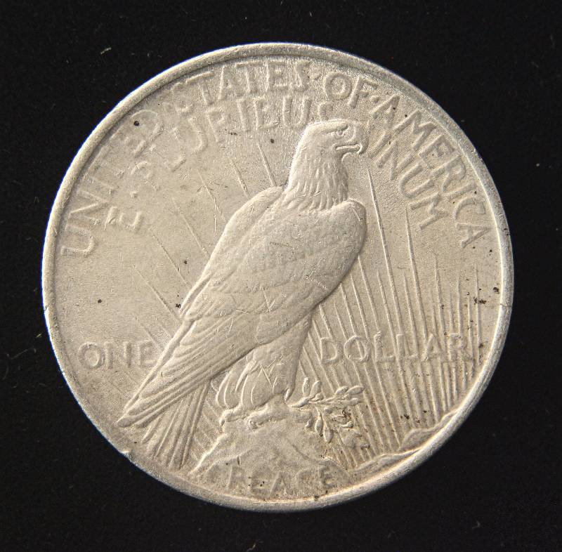 1923 PEACE SILVER DOLLAR AU