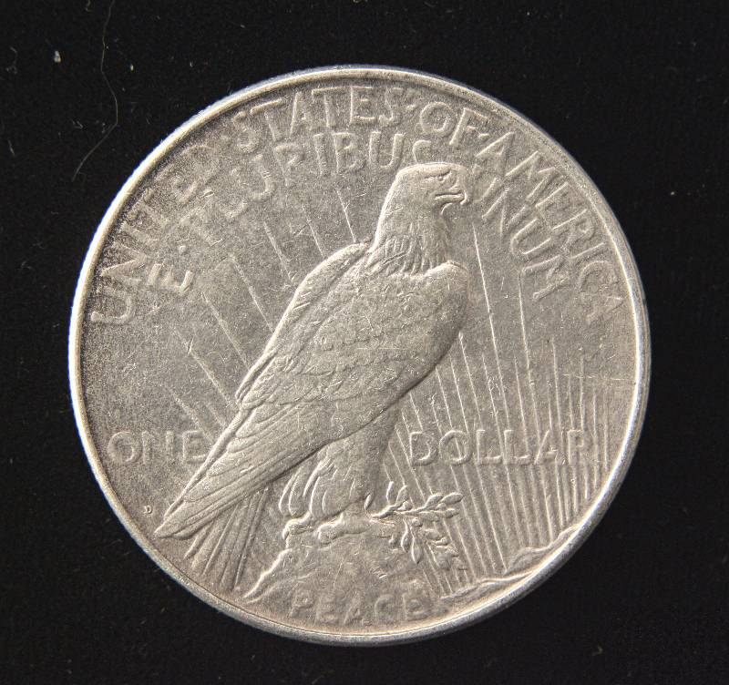 1923-D PEACE SILVER DOLLAR XF