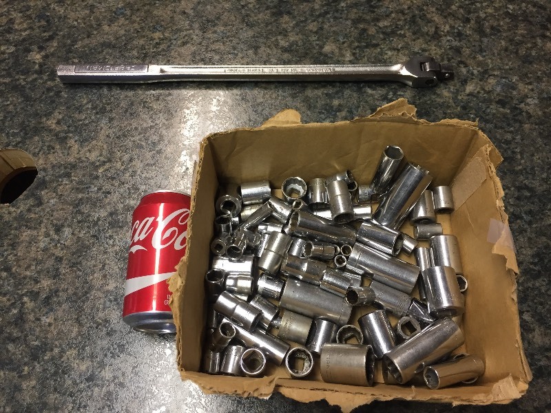 lot 35 image: Craftsman Breaker Bar & 85 Craftman Sockets