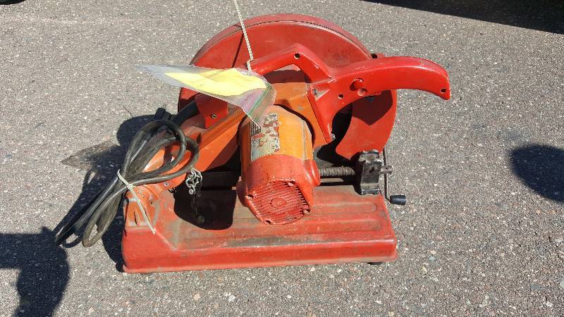 lot 2 image: Milwaukee 14in metal cutoff saw