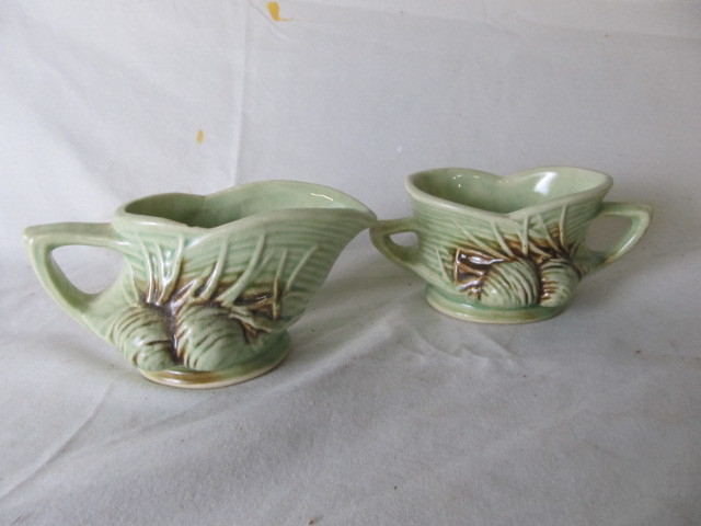 lot 50 image: McCoy Creamer & Sugar Set
