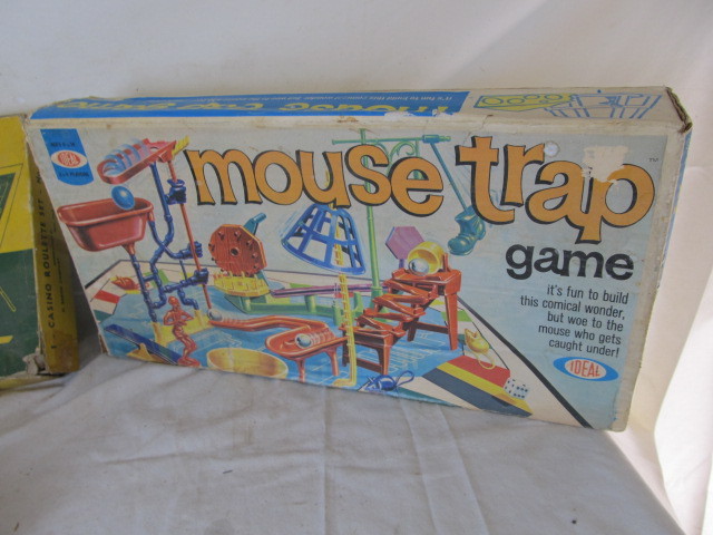 lot 168 image: Lot of Vintage TableBoard Games - Mousetrap, Dominoes, etc.