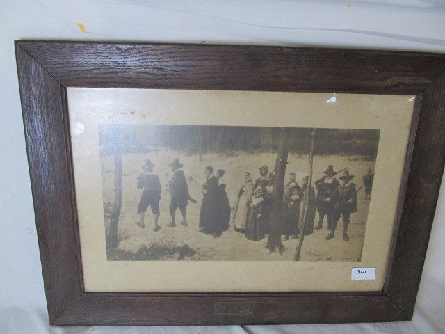 lot 301 image: Pilgrim Go to Church Picture