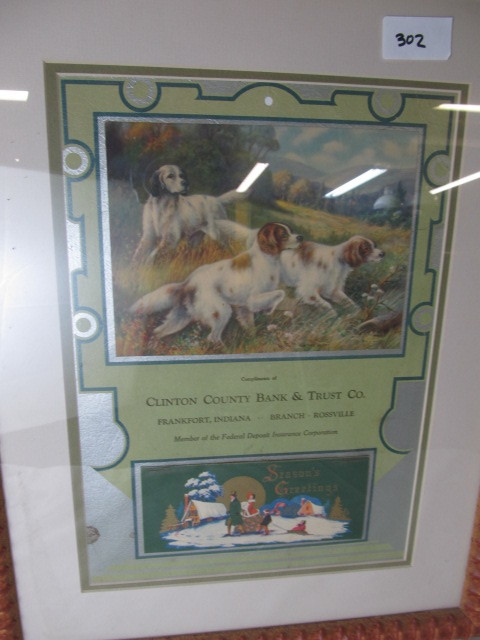 lot 302 image: Framed 1913 Calendar