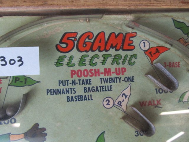 lot 303 image: Poosh-M-Up Table Top Pinball Game