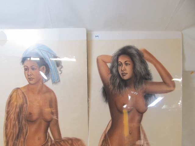 lot 305 image: Pair Chalk Nude Artworks
