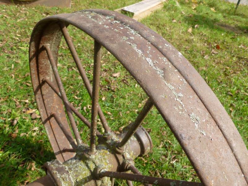 lot 35 image: Antique Steel Wheel