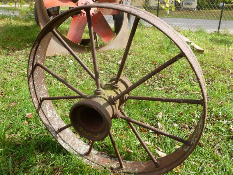 lot 37 image: Antique Steel Wheel