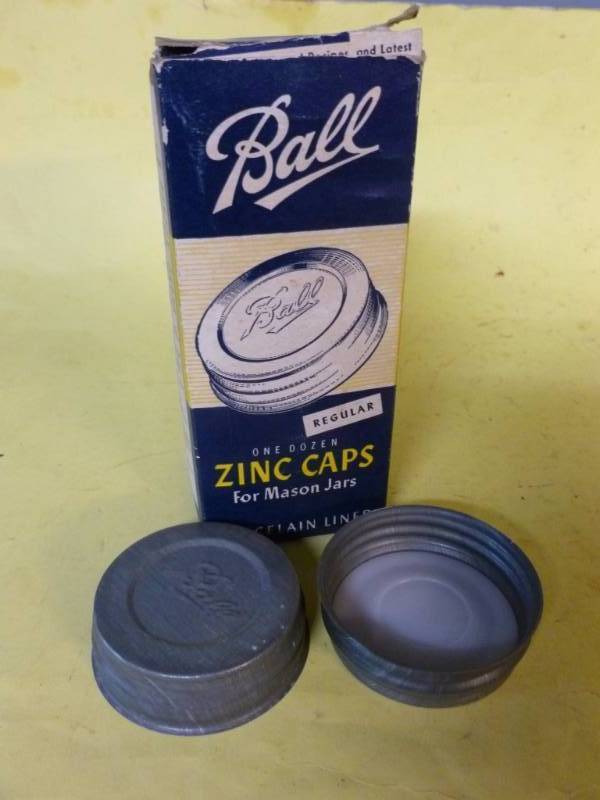 lot 154 image: Vintage Zinc Lids