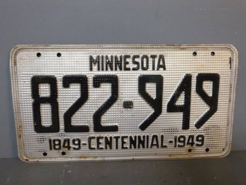 lot 161 image: Vintage License Plate
