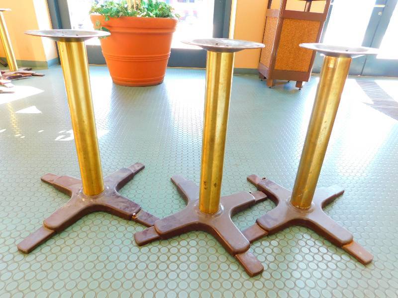 lot 202 image: TABLE BASE PEDESTALS, THREE