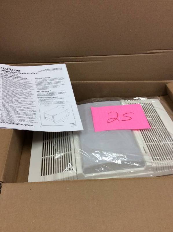 lot 25 image: Nutone 1,500-Watt Recessed Ceiling Heater with Light and Night-Light not used