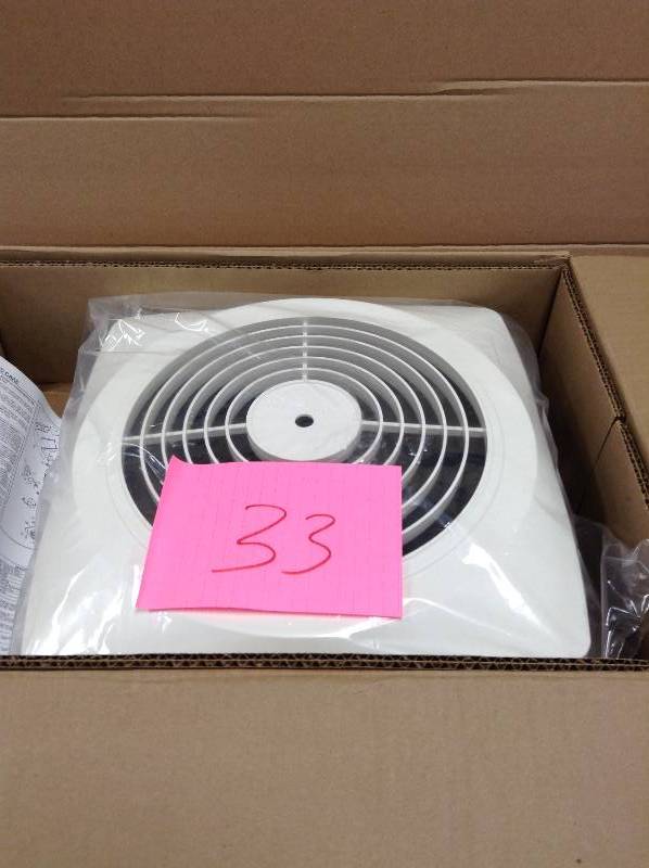 lot 33 image: Broan 270 CFM Through-the-Wall Exhaust Fan not used