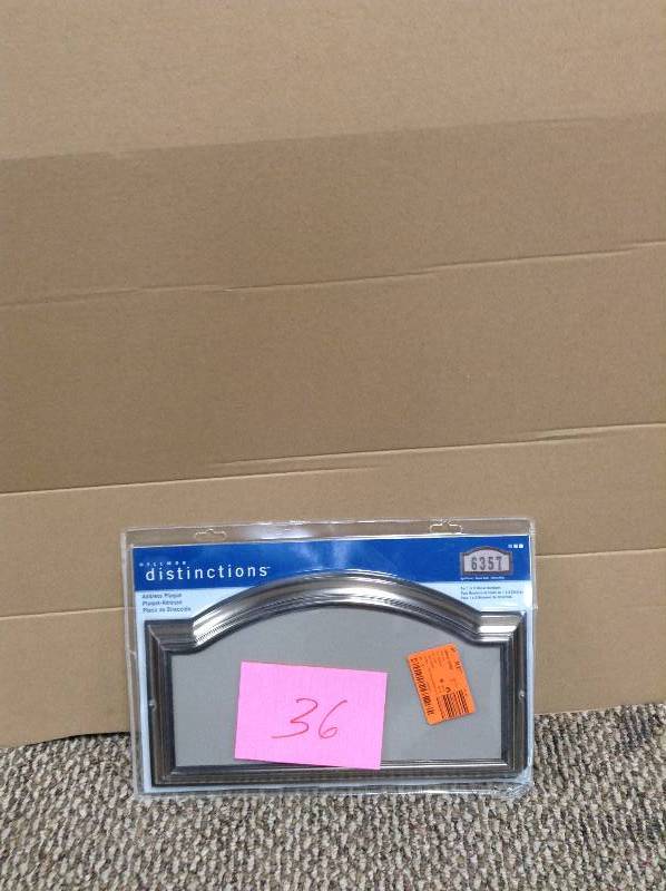 lot 36 image: Hillman Distictions Address Plaque