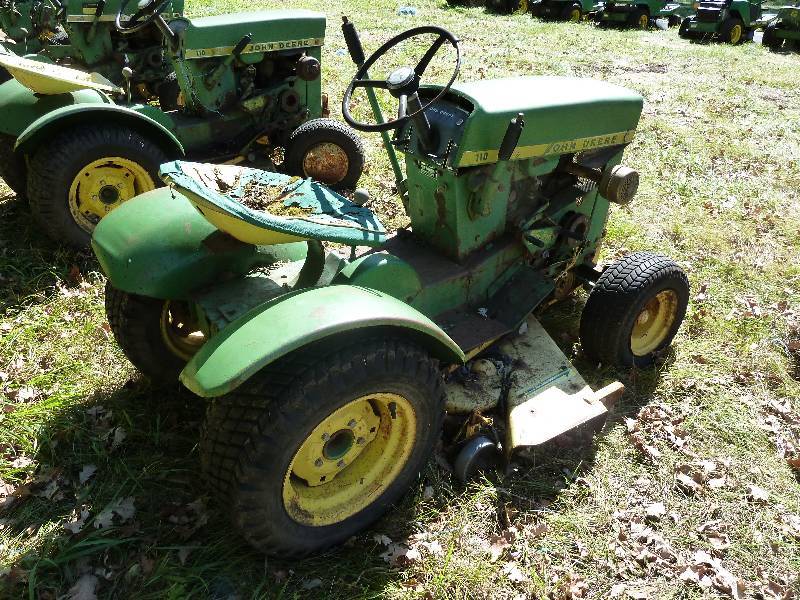John Deere 110 Vintage Riding Lawn Mower Massive Lawn And Garden Tractor Attachment Misc Item 8416