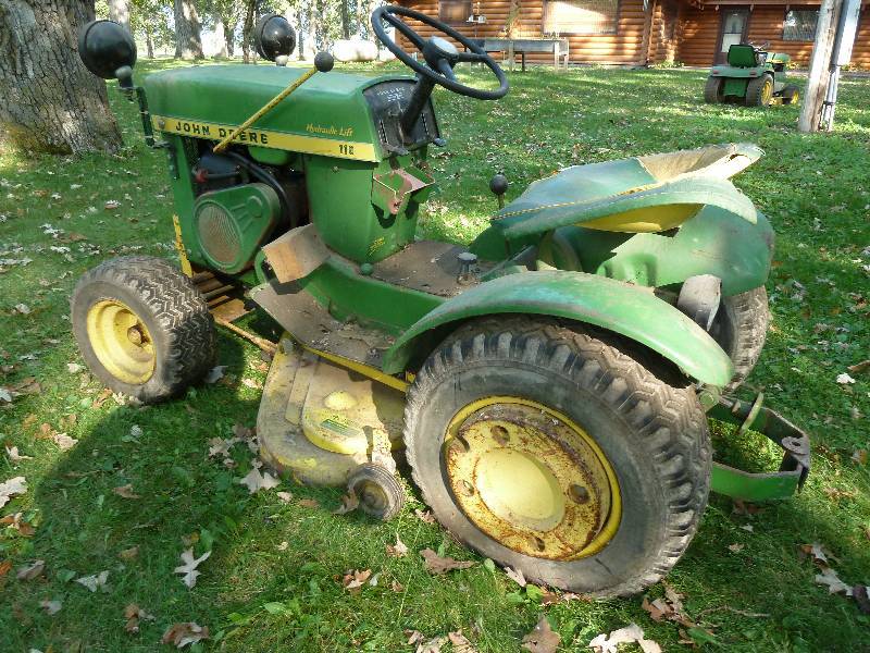 John Deere Vintage 110 Hydro Round Fender Lawn Mower Massive Lawn And Garden Tractor Attachment