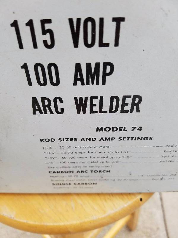 lot 88 image: Century 115 Volt100 Amp Welder