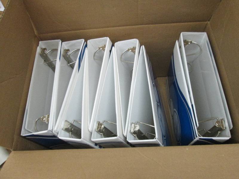 Box of 10 -3 D Ring Binders...