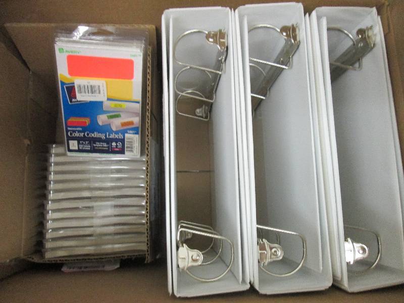 Lot of 6- 3 D Ring Binders, 18 Pks ...