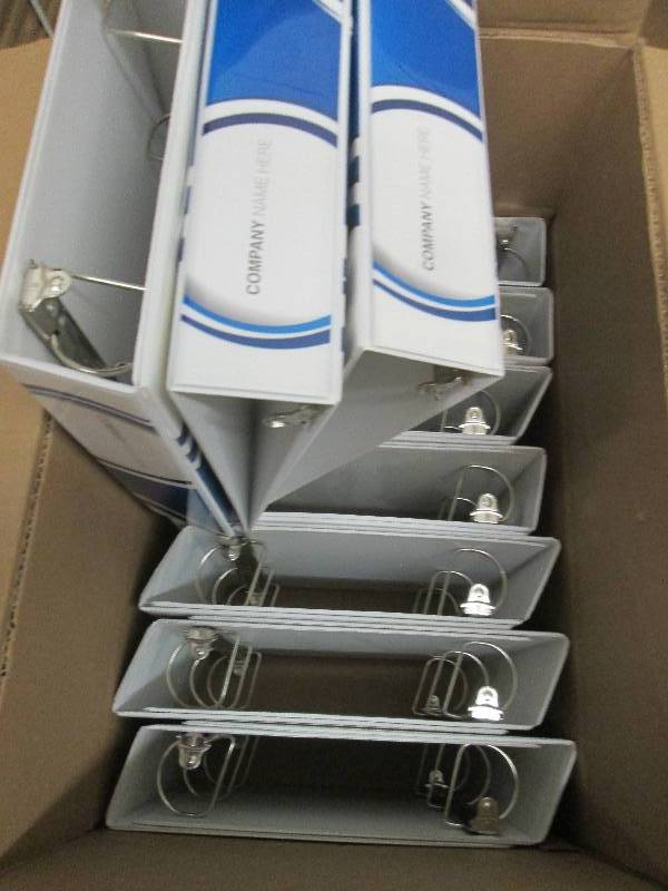 Box of 18 White Blue 3 D Ring Bind...