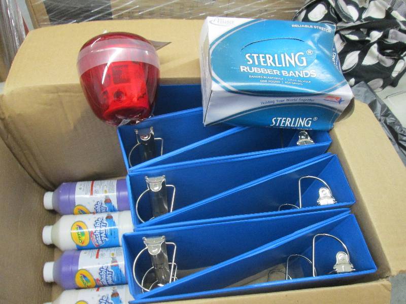 7 Blue 3 D-Ring Binders, 4 Bottles ...