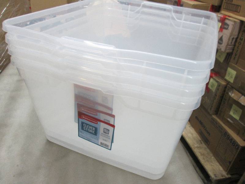 Lot of 4 Rubbermaid 71 Qt Clever St...
