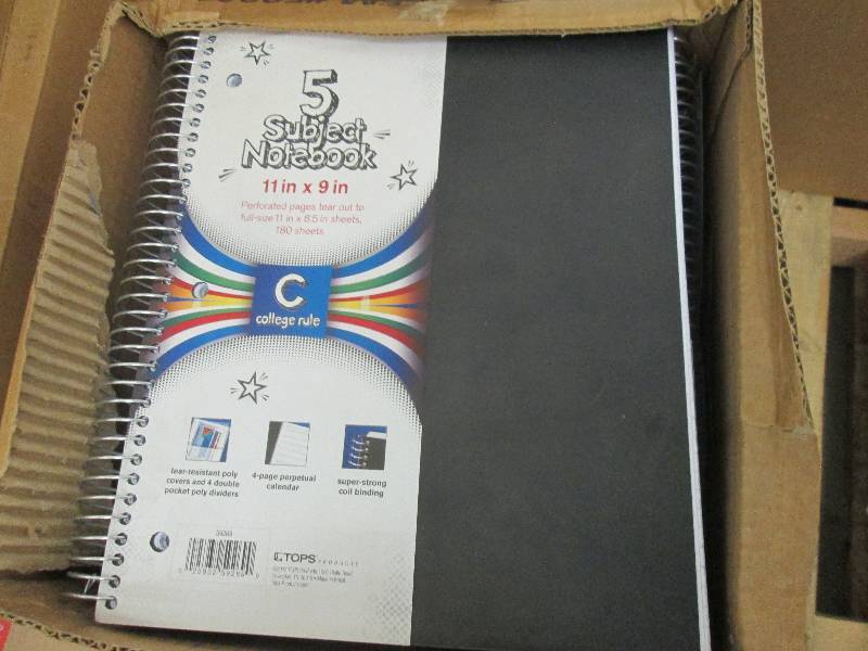 Case of 12 5 Subject Poly Notebooks...