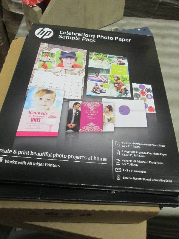 Lot of 7 HP Photo Paper Sample Pack...