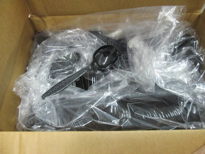 Solo Black Heavy Weight Soup Spoons...