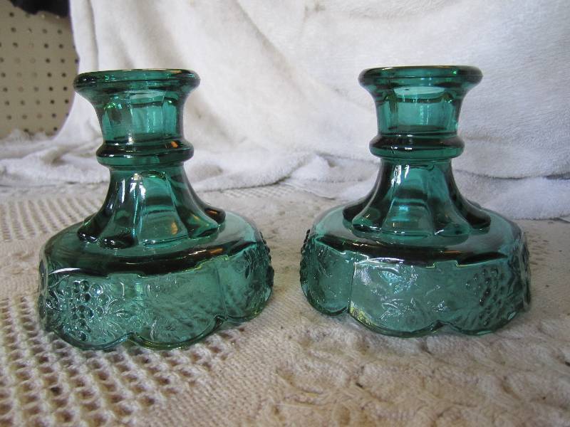 lot 15 image: Pair of Fenton Candle Holders About...