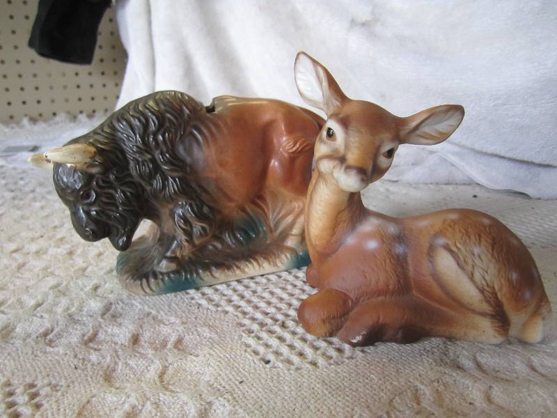 lot 92 image: Deer Figure and Buffalo Bank...