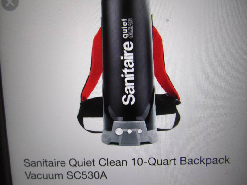 lot 118 image: Sanitaire Quiet Clean Backpack Vacu...